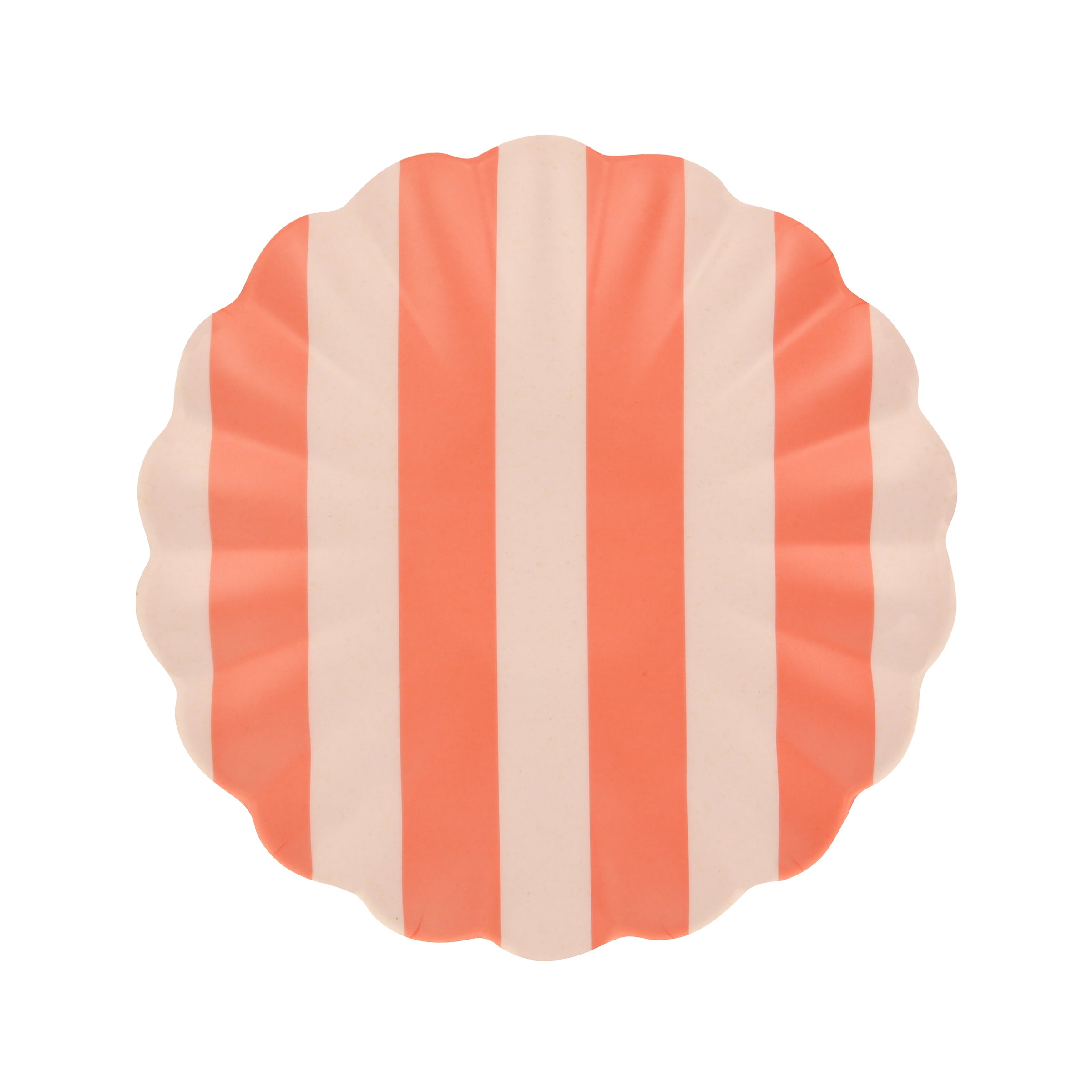 Stripy Reusable Bamboo Small Plates, Set of 6